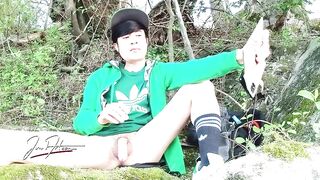 Jon Arteen. Twink's Jerk Off Outdoor in Nature Ends in a Frustrating Ruined Orgasm. Solo Tease, Long Build-Up, Loss of Control. Gay Asian Hunk masturbates in public outdoors with lots of lust. The dude wears a green adidas outfit with Stan Smith sneak