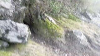 Behind the scenes with Jon Arteen: after masturbating, ejaculating, thick cum play, cleaning up, tidying up, and creating an artistic goo display on green moss.