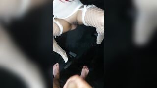 Recording a porn episode with a fan