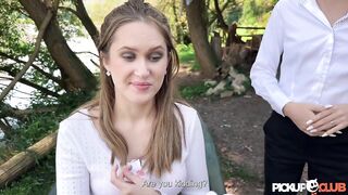 Pickup Club - Film Student Una Fairy Goes on a Riverside Blind Date in Outdoor Cafe