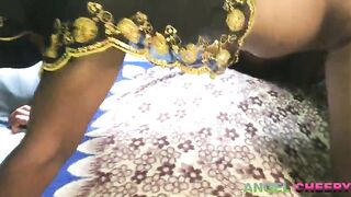CREAMY EBONY LADY ENJOYS A PRICELESS DOGGY FROM BBC