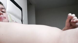 Latin boy shotting out his sexy milk