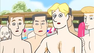 Homosexual Porn Drawing on the Beach