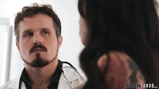 With a husband that doesnt want to bang her, big titties ebony Ravyn Alexa turns to her ex whos a fertility doctor.This chap examines her snatch and the brunette gets turned on