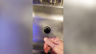 Messy void urine into the kitchen sink