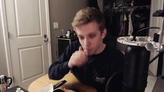 Stepbro plays guitar and eats a burrito (Foot reveal at 20 subs)