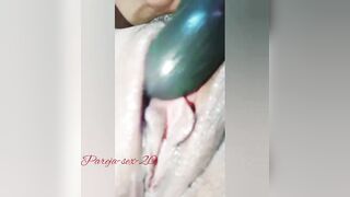 Masturbada con sex toy cojida y acabada en cuatro