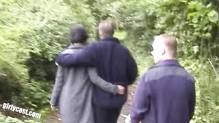 Lisa and her cuckold outdoor threesome