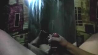 Massive ejaculation on mirror