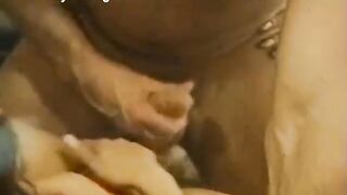 Bald Man Screws Babes and Gets Booty Screwed With Strap-on