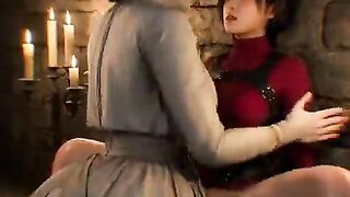 Videogame lesbian kissing resident cold-blooded village big mama asian cutie