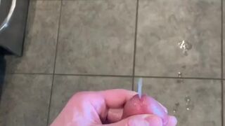 Tip play - Frenulum massage. Giant ejaculation.