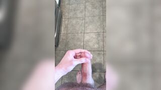 Tip play - Frenulum massage. Giant ejaculation.