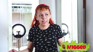 Mexican Redhead Hot Mamma discovers her first BBC. Valery Laf tastes interracial on Nigged