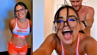 Hooters Waitress Comes Over After Work Gets Her Ass Banged Hard
