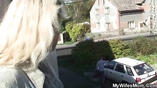 Fucking old mother in law outside