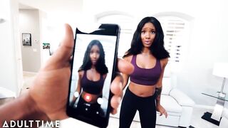Lacey Caught in Ripped Yoga Pants & Creampied by Stepbrother
