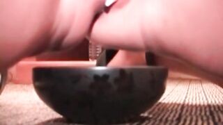 Cuckold sissy eating cum after BBC bull fucked his wife