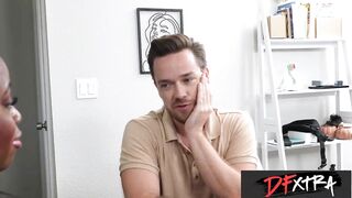 DFXTRA - Busty Ebony Queen Gets Destroyed By Her Divorced Big Penis Neighbor