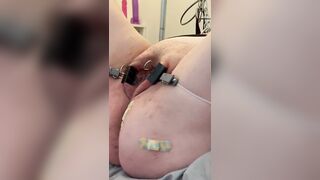BBW Snatch Flogging and Love button Torture