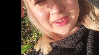 shy gal has a great time outdoors