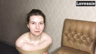 Fastened, Hawt, Long-Haired Russian MILF - a deep, sloppy oral job and a hard doggy-style screw - Lovessie