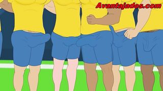 Cartoon Homosexual Porn Players in an Orgy