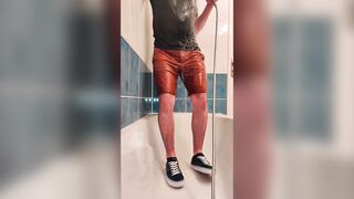 PISSING MY SHORTS AND BLUE VANS BEFORE TAKING A SHOWER