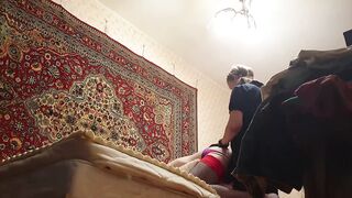 Cute Beauty pegging chap amateur homemade