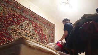 Cute Beauty pegging chap amateur homemade
