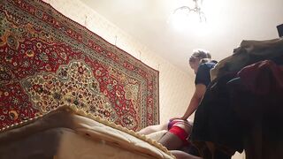Cute Beauty pegging chap amateur homemade