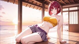 YOU’ll At no time Guess How Deep This Redhead Hentai Babe Takes It at Sunset