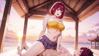 YOU’ll At no time Guess How Deep This Redhead Hentai Babe Takes It at Sunset
