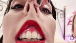 4K Hard Schlong two Cuties Nose Fucking Addiction Cum on Nose