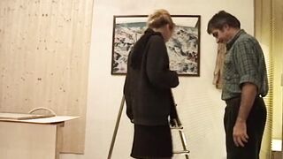 Mature Golden-haired MILF Fingered and Screwed Hard in Stockings