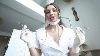 The Dentist Leaned Over-i Saw Her Tits and Couldn't Aid Myself. Rough Sex Right There in the Office