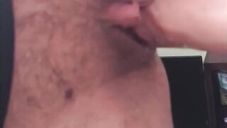 Cream leaking on cock