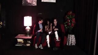 Lascivious MILF Devours two Palpitating Jocks in Sloppy 3some