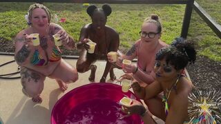 Creamy Custard Playtime: Savanna, Giana, Bleu & Livie Get Ribald