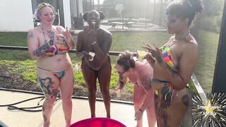 Creamy Custard Playtime: Savanna, Giana, Bleu & Livie Get Ribald
