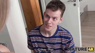 MATURE4K. Her young neighbor came to help, this playgirl gave him his first sex