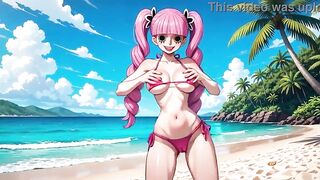 One Piece Honeys - One Piece female characters dancing in bikini topless and bare - AI Generated