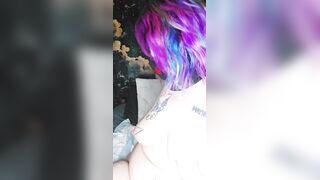 Desperation, masturbation, cumming and pissing doggy style