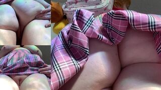 Bratty Cum Encouragement in Plaid Skirt