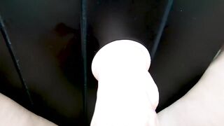 POV BOUNCING MELONS ON A REALISTIC SEX TOOL