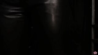 Lady Amber Encases Thrall Mila Layers of Leather