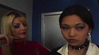 Crystal Punishes Mika Tan By Biting And Hardening Her Boobs!