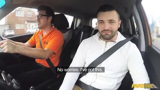 Fake Driving School - Big Tit Hawt Brunette Jasmine Jae Flashes Max in a Car & Pulls Him for Doggystyle Sex