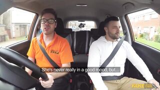Fake Driving School - Big Tit Hawt Brunette Jasmine Jae Flashes Max in a Car & Pulls Him for Doggystyle Sex