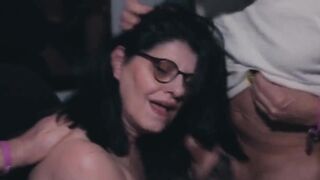 Mature Woman Offered for a Hardcore Group-sex at a Swinger Club